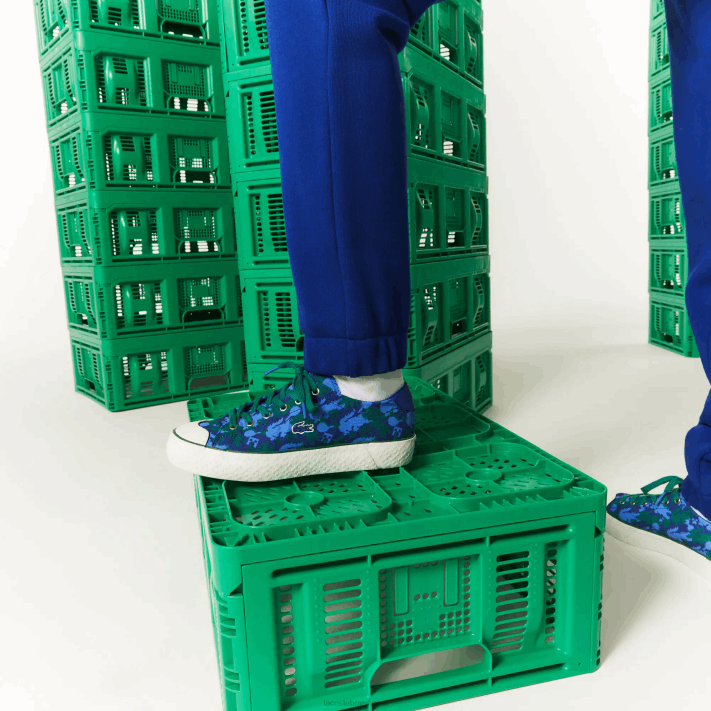 calça jogging de lã de algodão orgânico lacoste x minecraft homens bdm azul 88BL1174 - Image 8