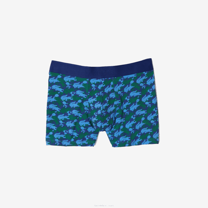 Cueca boxer longa de algodão orgânico lacoste x minecraft homens branco c50 88BL1599 - Image 3