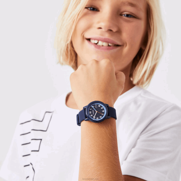 Lacoste 12.12 Relógio com pulseira de silicone de 3 mãos crianças azul 000 88BL3300 - Image 2