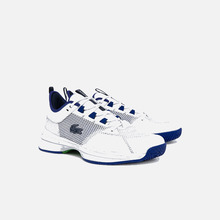 Lacoste ag-lt21 tênis têxtil e sintético homens branco/azul 080 88BL1865 - Image 2