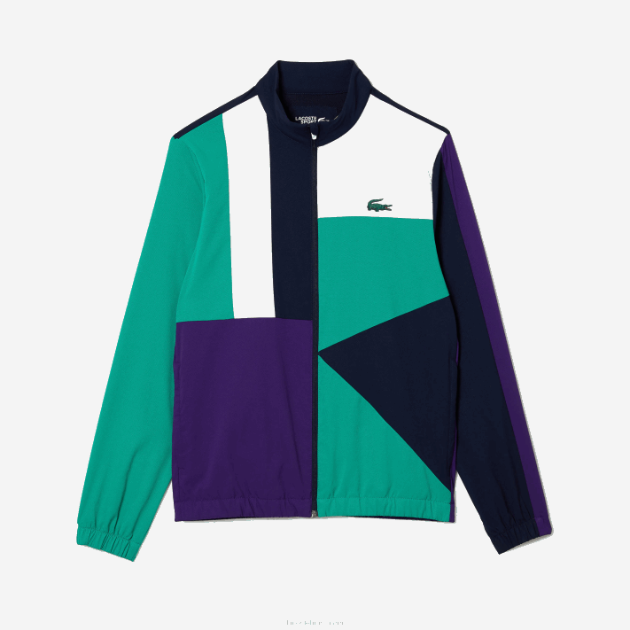 Lacoste agasalho de tênis esportivo com estampa de crocodilo homens azul marinho verde roxo branco xsb 88BL1145 - Image 7
