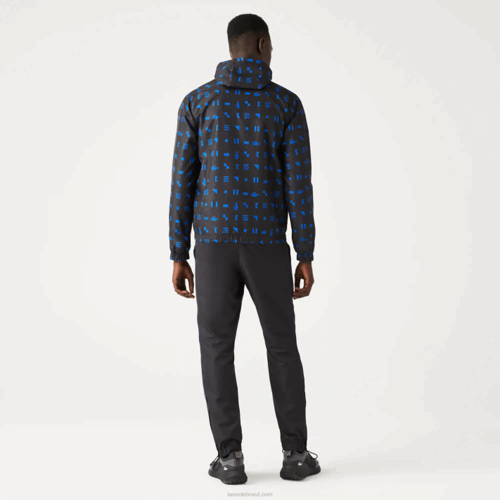 Lacoste agasalho de tênis esportivo homens azul preto t92 88BL1195 - Image 3