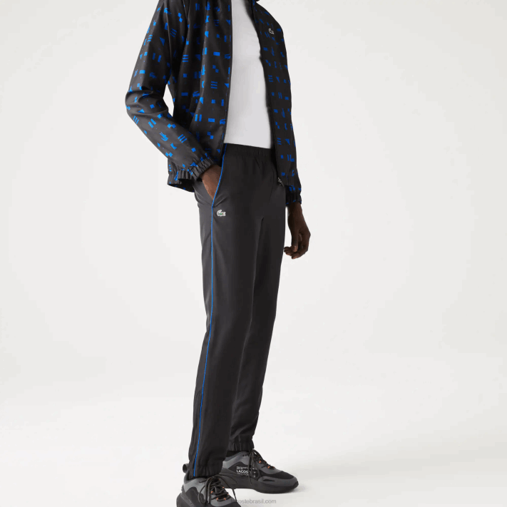Lacoste agasalho de tênis esportivo homens azul preto t92 88BL1195 - Image 8