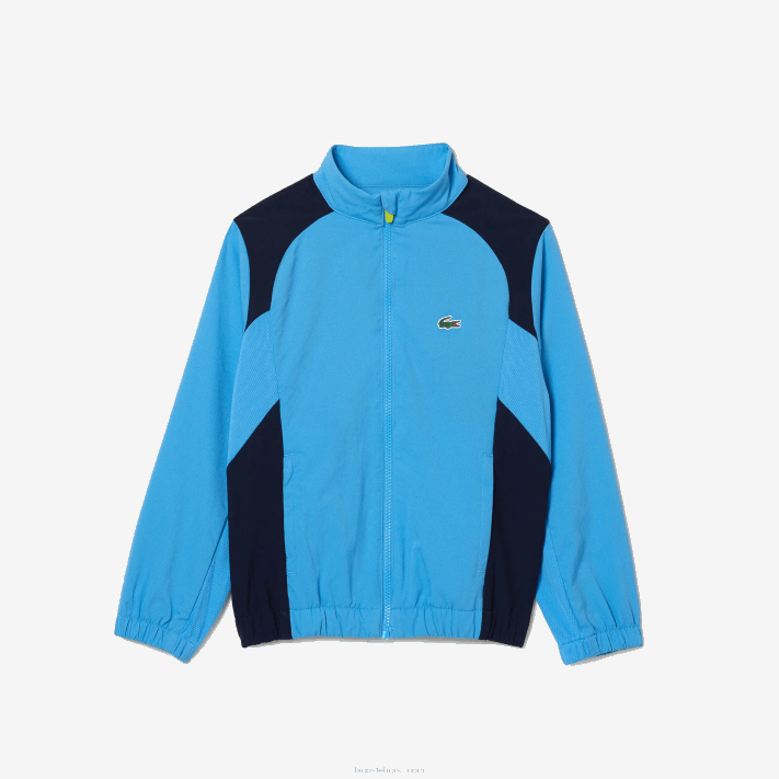 Lacoste agasalho esportivo color block para tênis crianças azul marinho y25 88BL3186 - Image 7