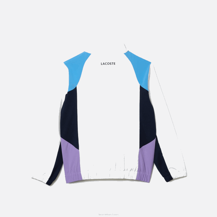 Lacoste agasalho esportivo color block para tênis crianças branco azul marinho roxo 6hu 88BL3185 - Image 7