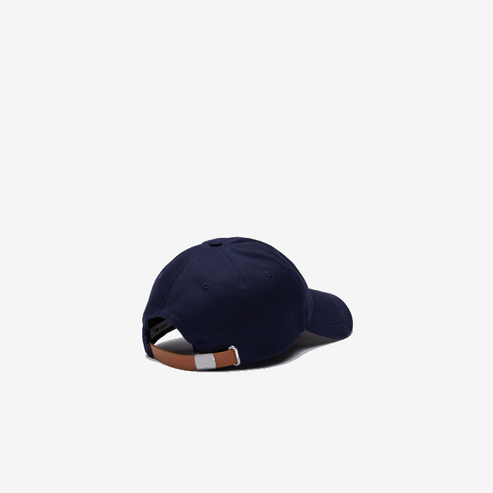 Lacoste alça contrastante e gorro oversized de algodão crocodilo homens azul marinho 166 88BL2233 - Image 2
