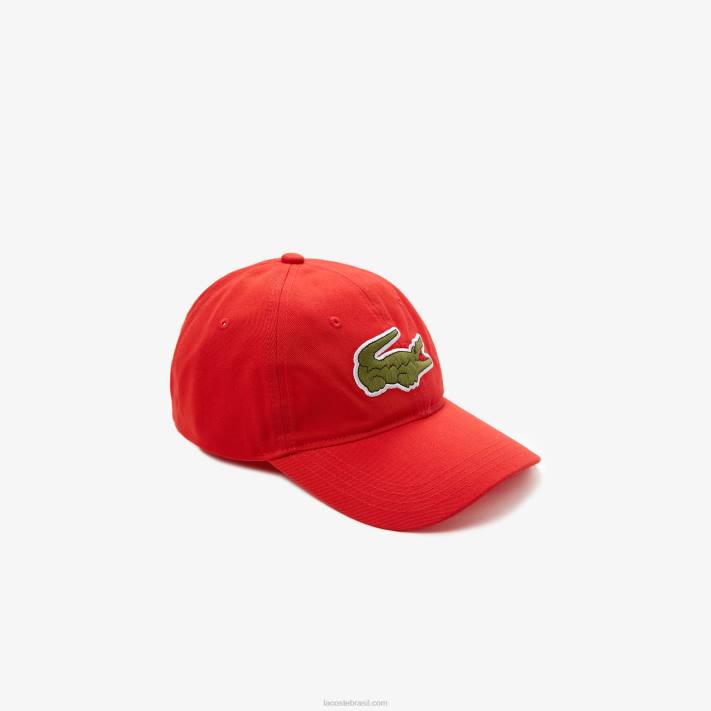 lacoste_alca_contrastante_e_gorro_oversized_de_algodao_crocodilo_homens_vermelho_f8m_88bl2252.jpg Lacoste alça contrastante e gorro oversized de algodão crocodilo homens vermelho f8m 88BL2252 - Image 1