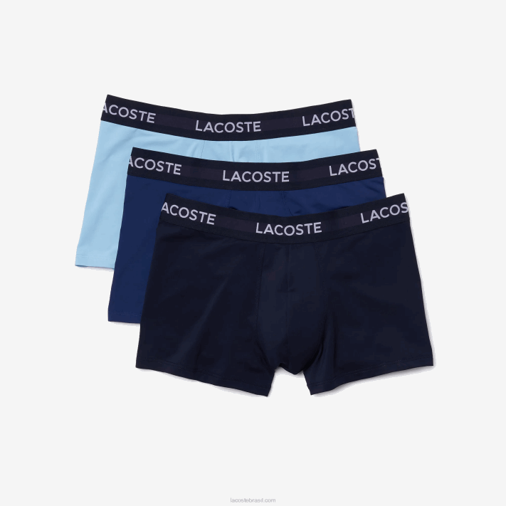 Lacoste baú de microfibra pacote com 3 homens azul marinho vc 88BL1463 - Image 5