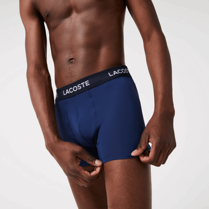 Lacoste baú de microfibra pacote com 3 homens azul marinho vc 88BL1463 - Image 7