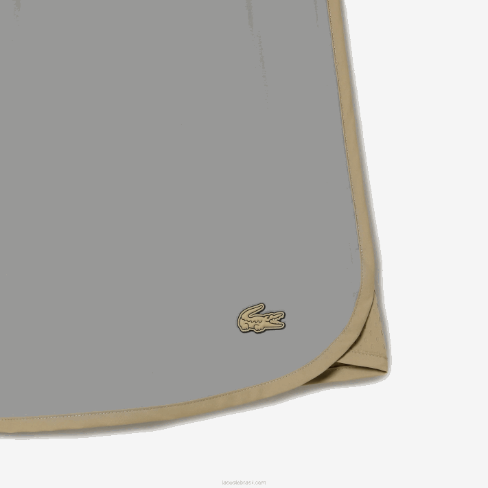 Lacoste bermuda bicolor mulheres cinza bege 7mt 88BL2451 - Image 6