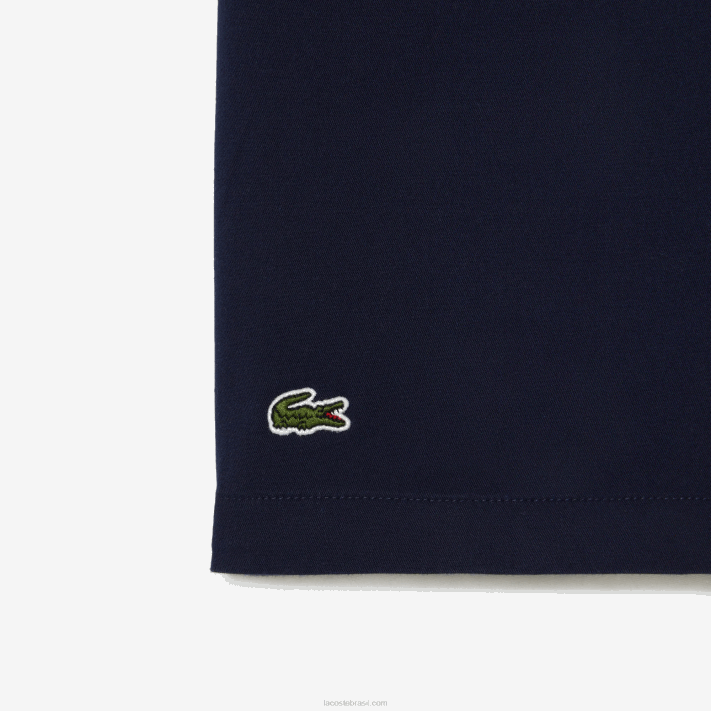 Lacoste bermuda de gabardine de algodão leve Rapazes azul marinho 166 88BL3106 - Image 3