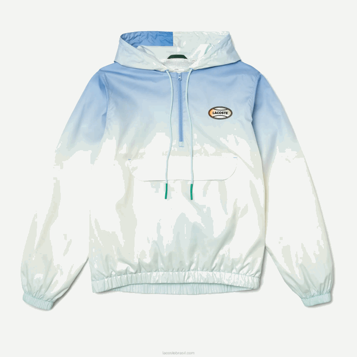Lacoste blusão pulôver leve ao vivo homens azul turquesa branco 3ux 88BL1280 - Image 6