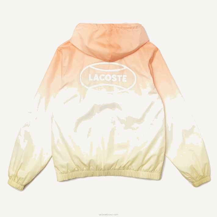 Lacoste blusão pulôver leve ao vivo homens laranja branco amarelo z81 88BL1281 - Image 7