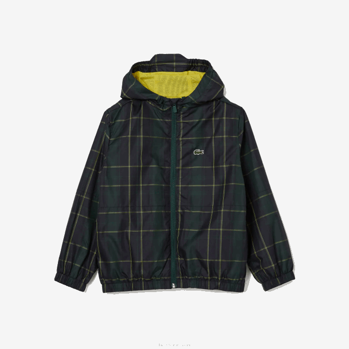 Lacoste blusão repelente de água crianças azul marinho verde amarelo 9dw 88BL3262 - Image 5