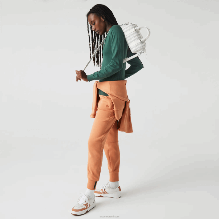 Lacoste bolsa boston com estampa de monograma mulheres farine sinople f89 88BL2878 - Image 2