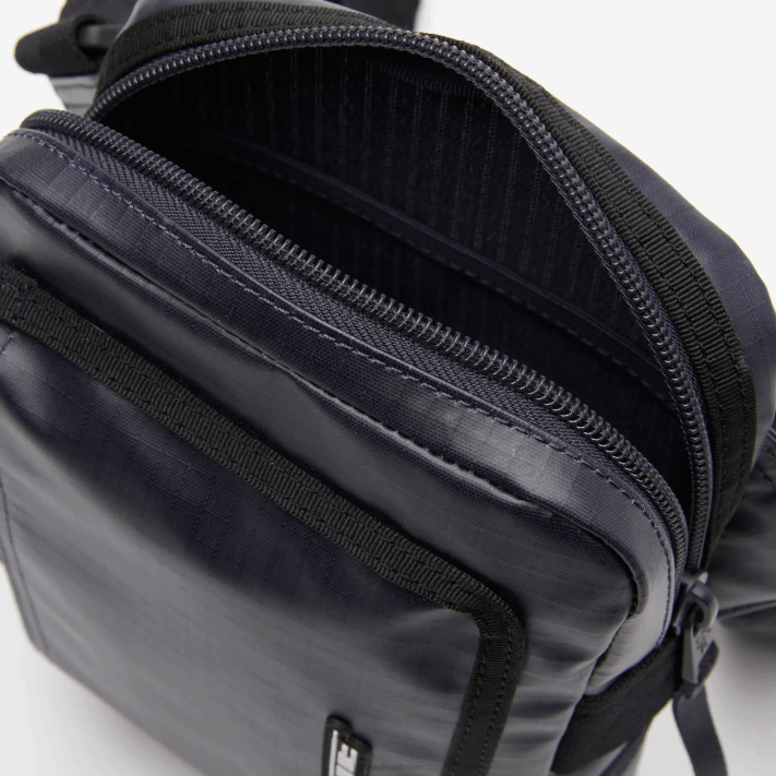 Lacoste bolsa com detalhe em contraste com zíper homens azul nuit noir m20 88BL1963 - Image 4