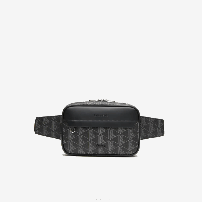 Lacoste bolsa com estampa de monograma the blend homens monograma noir gris h45 88BL2080 - Image 2