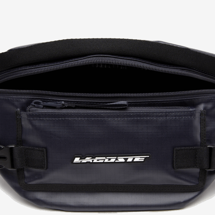 Lacoste bolsa de cintura com estampa de logo homens azul nuit noir m20 88BL1951 - Image 4