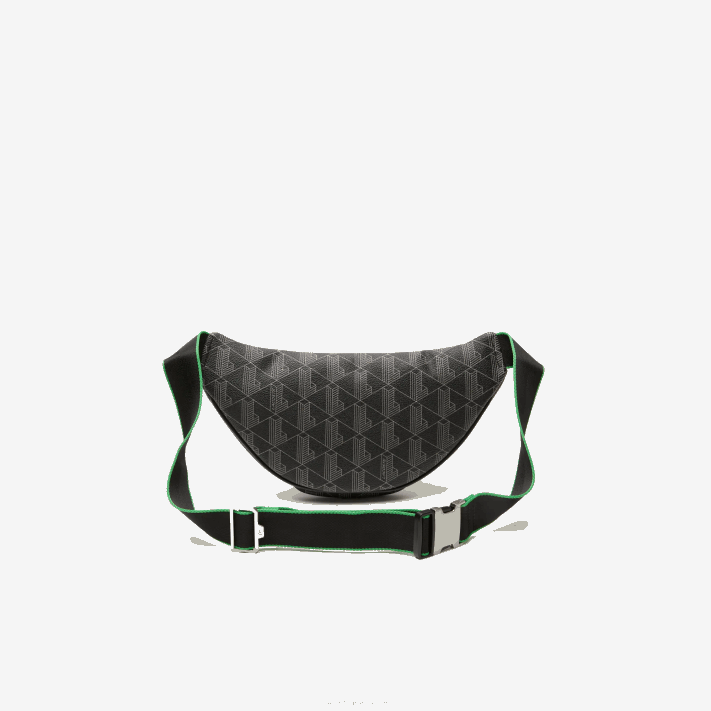 Lacoste bolsa de cintura com estampa de monograma the blend homens mono noir gris estragon l83 88BL1949 - Image 2