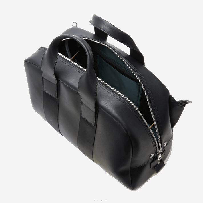 Lacoste bolsa de fim de semana de couro flexível mulheres preto 000 88BL2101 - Image 4