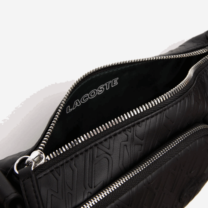 Lacoste bolsa de ombro com estampa de logo - pequena mulheres preto 000 88BL1964 - Image 5