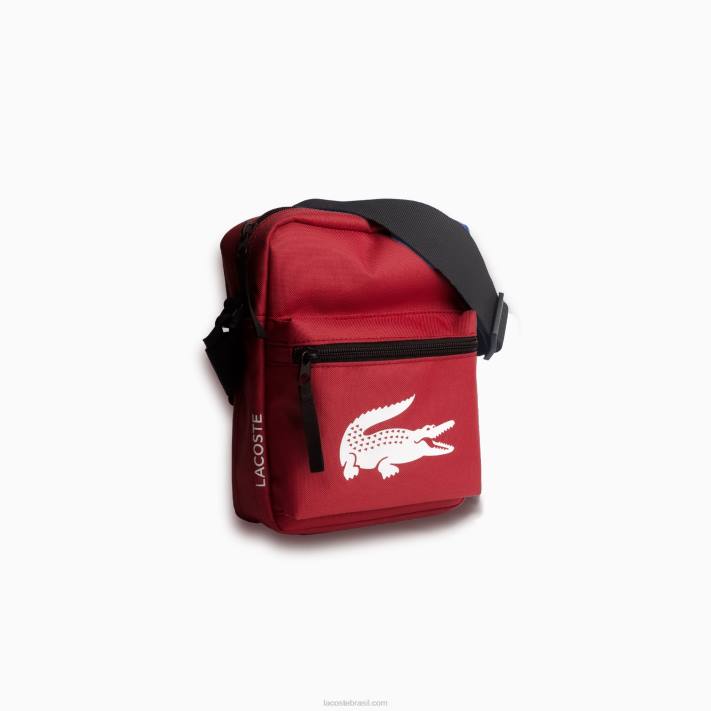 Lacoste bolsa de ombro de fibra reciclada homens ciclismo vermelho 984 88BL1999 - Image 3