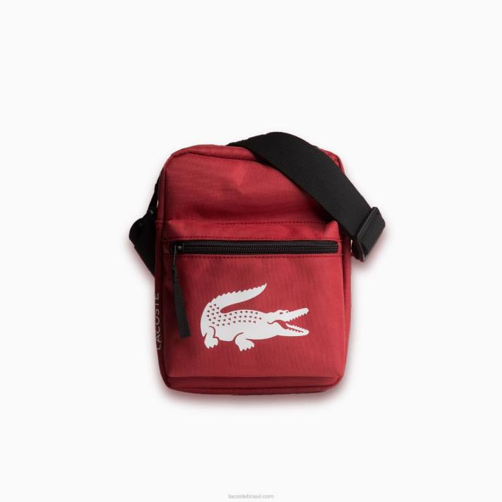 Lacoste bolsa de ombro de fibra reciclada homens ciclismo vermelho 984 88BL1999 - Image 1