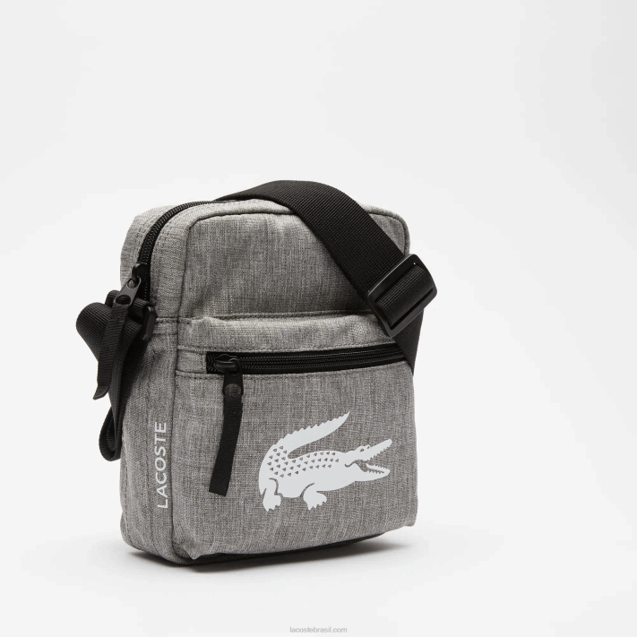 Lacoste bolsa de ombro de fibra reciclada homens gris china a39 88BL2000 - Image 2