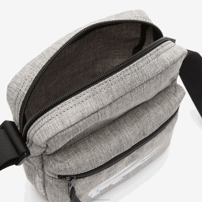 Lacoste bolsa de ombro de fibra reciclada homens gris china a39 88BL2000 - Image 4