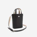 Lacoste bolsa de ombro reversível anna signature petit pique mulheres noir krema a91 88BL2871 - Image 5