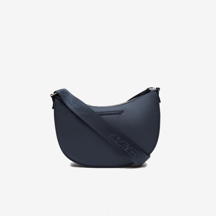 Lacoste bolsa meia-lua com marca contrastante mulheres azul nuit blanc m05 88BL2796 - Image 1