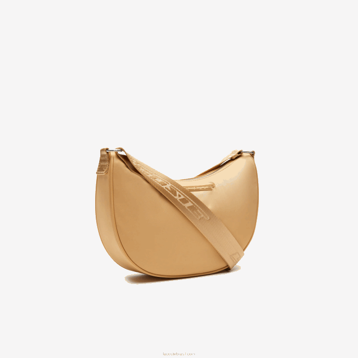 Lacoste bolsa meia-lua com marca contrastante mulheres cotovia pastilha m01 88BL2798 - Image 3