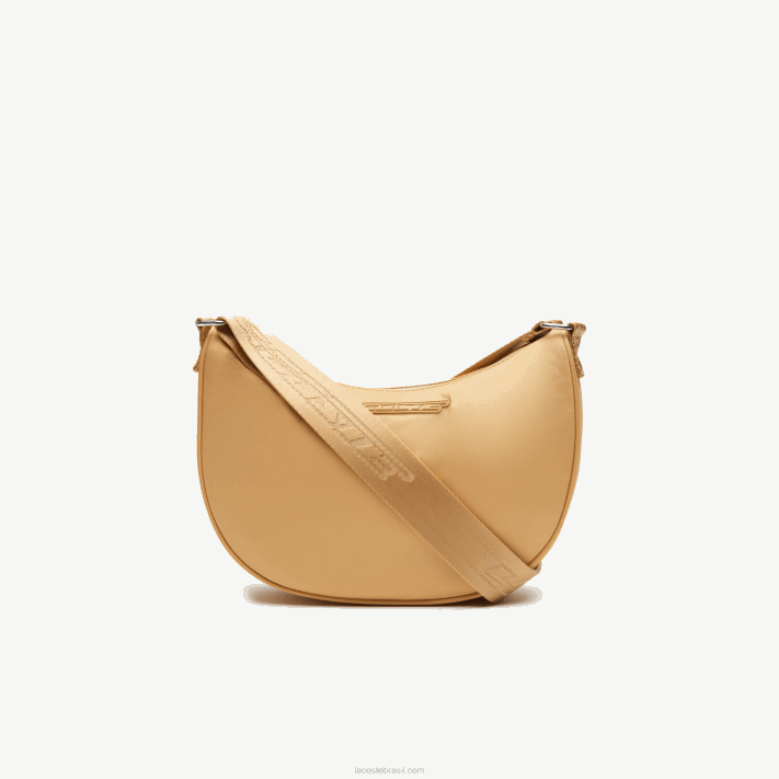 Lacoste bolsa meia-lua com marca contrastante mulheres cotovia pastilha m01 88BL2798 - Image 1