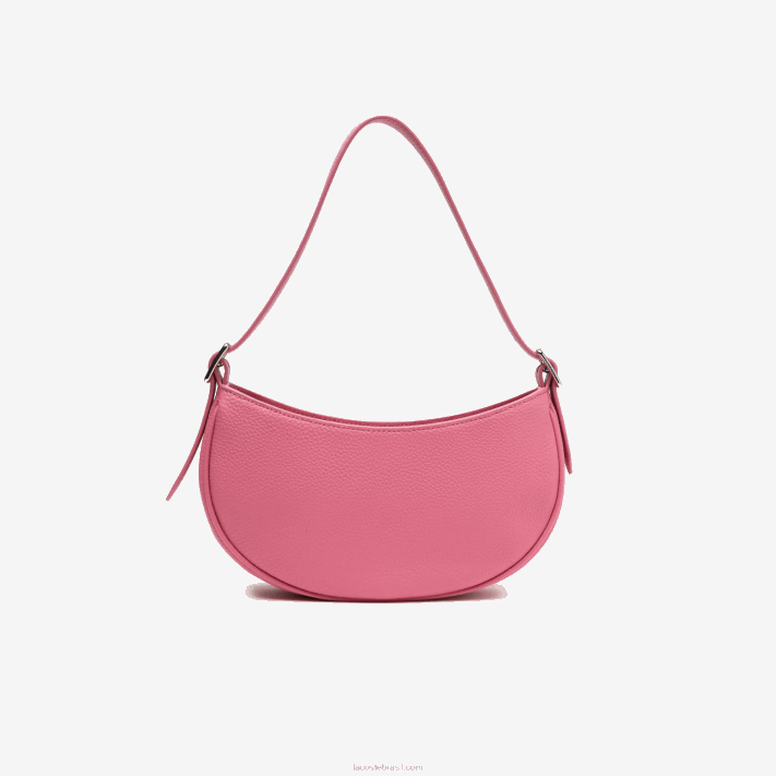 Lacoste bolsa meia-lua de couro de grão superior mulheres reseda l39 88BL2792 - Image 2
