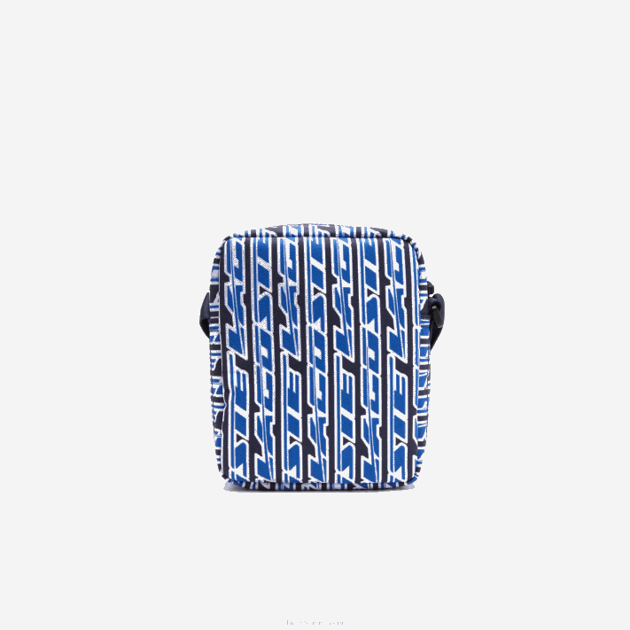 Lacoste bolsa mensageiro vertical com estampa de logo neocroc homens mono royaume blanc l63 88BL1974 - Image 3