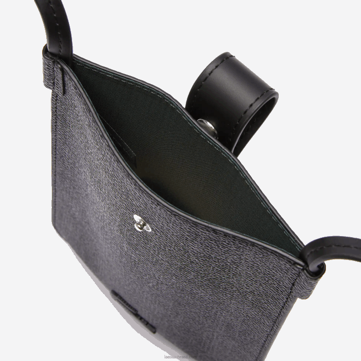 Lacoste bolsa para smartphone em canvas com monograma the blend homens monograma noir gris h45 88BL2037 - Image 5