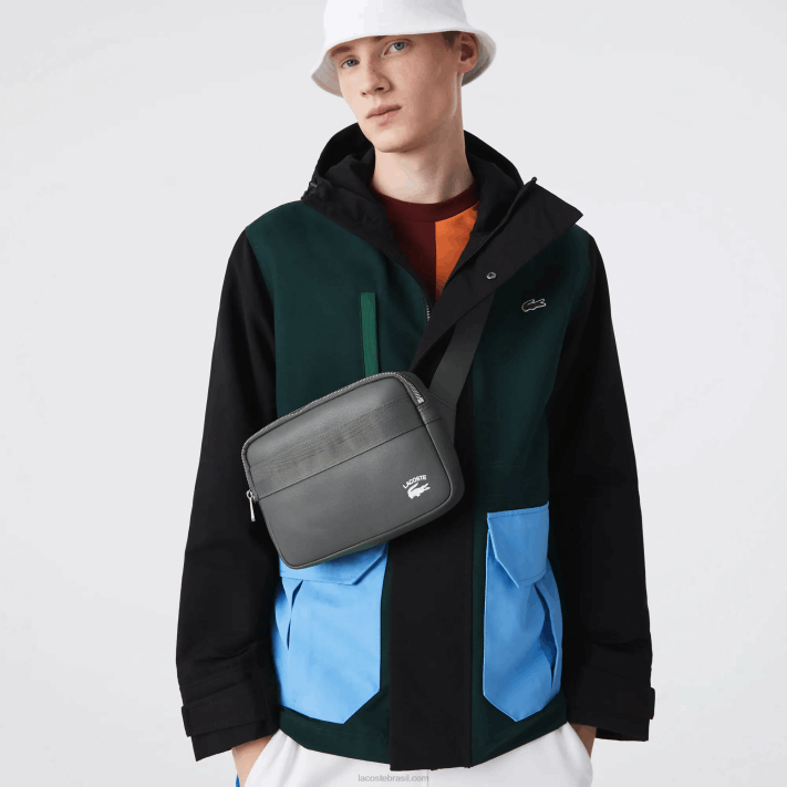 Lacoste bolsa repórter de borda de contraste homens sombra escura j37 88BL1957 - Image 1
