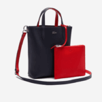 Lacoste bolsa tote reversível de lona revestida anna mulheres fuzileiro naval 166 vermelho 240 b50 88BL2818 - Image 3