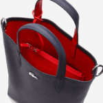Lacoste bolsa tote reversível de lona revestida anna mulheres fuzileiro naval 166 vermelho 240 b50 88BL2818 - Image 4