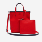 Lacoste bolsa tote reversível de lona revestida anna mulheres fuzileiro naval 166 vermelho 240 b50 88BL2818 - Image 5