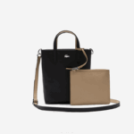 Lacoste bolsa tote reversível de lona revestida anna mulheres noir krema a91 88BL2830 - Image 3