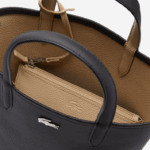 Lacoste bolsa tote reversível de lona revestida anna mulheres noir krema a91 88BL2830 - Image 6