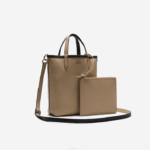 Lacoste bolsa tote reversível de lona revestida anna mulheres noir krema a91 88BL2830 - Image 9
