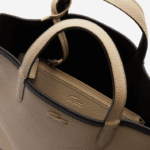 Lacoste bolsa tote reversível de lona revestida anna mulheres noir krema a91 88BL2830 - Image 10