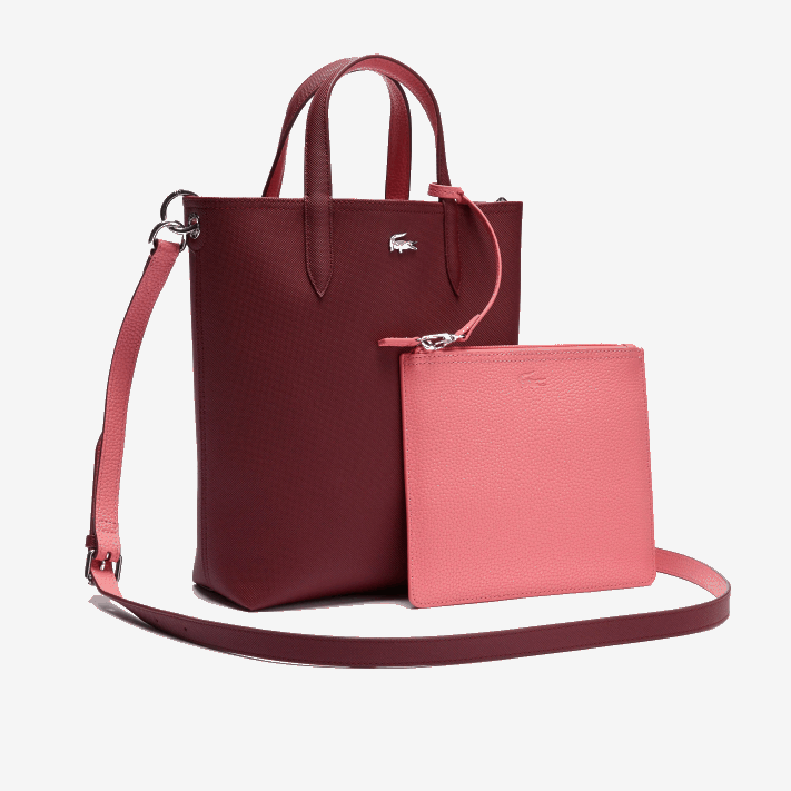 Lacoste bolsa tote reversível de lona revestida anna mulheres perileno amarílis g45 88BL2781 - Image 3