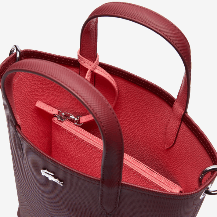 Lacoste bolsa tote reversível de lona revestida anna mulheres perileno amarílis g45 88BL2781 - Image 4