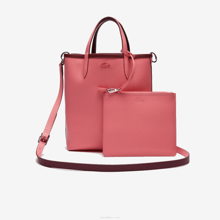 Lacoste bolsa tote reversível de lona revestida anna mulheres perileno amarílis g45 88BL2781 - Image 5