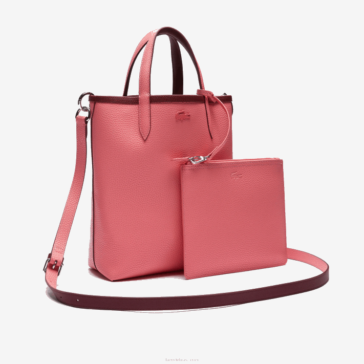 Lacoste bolsa tote reversível de lona revestida anna mulheres perileno amarílis g45 88BL2781 - Image 6