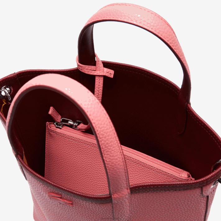 Lacoste bolsa tote reversível de lona revestida anna mulheres perileno amarílis g45 88BL2781 - Image 8
