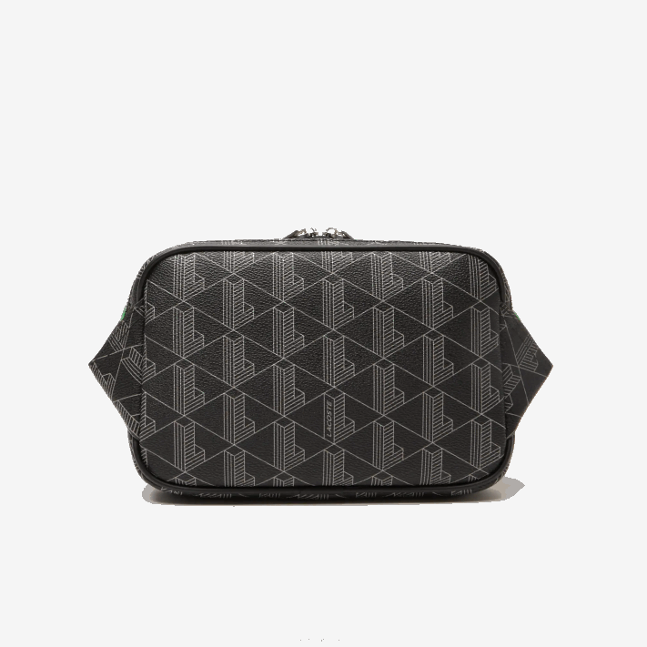Lacoste bolsa transversal com estampa monograma the blend: pequena homens mono noir gris estragon l83 88BL1961 - Image 2